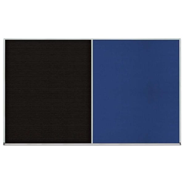 United Visual Products Double Door Radius Corkboard, 42"x32", Hea, UV70125RC-SATIN-AMETHY UV70125RC-SATIN-AMETHY - main